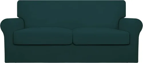 Vista 115 de Easy-Going Funda de sofá suave y elástica de 3 piezas para perros, funda de sofá lavable para sofá de 2 cojines separados, protector elástico