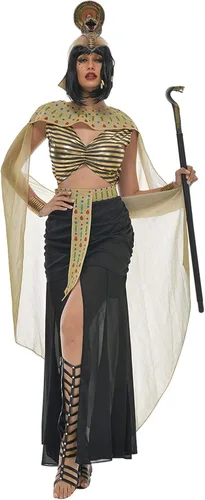 Vista 3 de EraSpooky - Vestido de lujo de Cleopatra para mujer, disfraz de diosa egipcia para Halloween