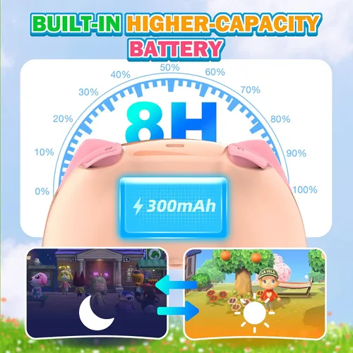 Vista 7 de IINE Lindo controlador de interruptor, Bluetooth Cartoon Kitten Nintendo Switch controladores inalámbricos, interruptor de luz Kawaii