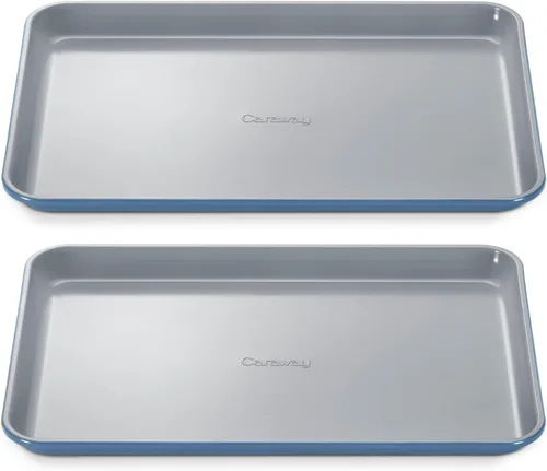 Vista 51 de Caraway Bandeja pequeña de cerámica antiadherente para hornear (9 x 13 pulgadas), no tóxica, sin PTFE ni PFOA, apta para horno, núcleo de acero Negro
