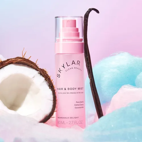Vista 4 de Skylar Boardwalk Delight - Spray para cabello y cuerpo Fragancia hipoalergénica y limpia Vegano, sin crueldad animal y seguro para pieles