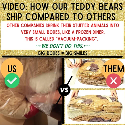 Vista 5 de Big Plush Animal de peluche personalizado, oso de peluche gigante de 5 pies de alto, personaliza tu texto impreso en la camiseta del oso