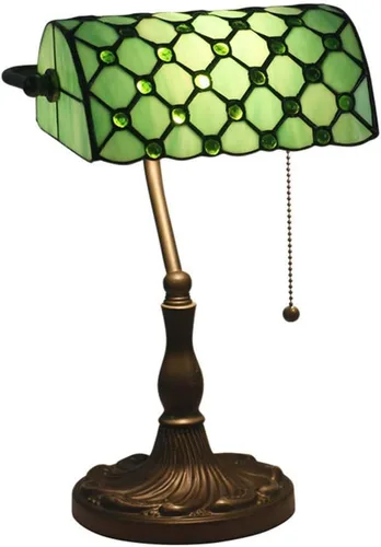 Vista 12 de Baroque Stained Glass Deskp with Pull Cswitch Style Bankerp for Liviroom Office Bedroom Antzinc Base Traditional Tablep for Bedside or Desk Use/I