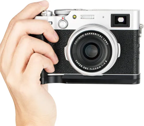 Vista 2 de JJC HG-X100V Fuji X100V Empuñadura de mano, Fuji X100V Grip, Arca Swiss Tipo Quick Release QR, antideslizante Metal Holder Hand Grip, aluminio Aloy