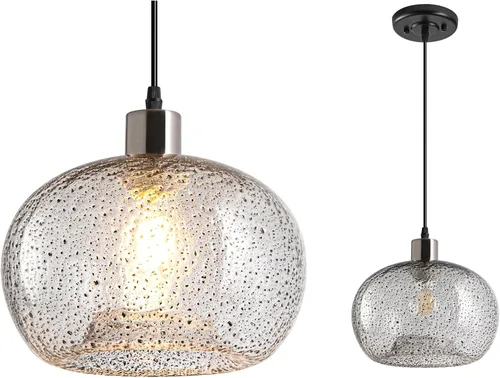 Vista 7 de Lámpara colgante de estilo moderno que funciona con pilas con control remoto, mini lámpara colgante de isla de cocina, lámparas colgantes sobre