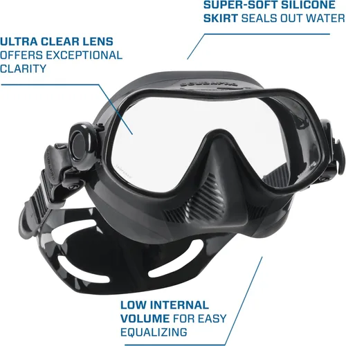 Vista 4 de SCUBAPRO Máscara de buceo Steel Comp, color negro