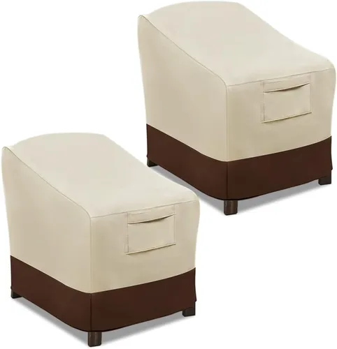 Vista 11 de Vailge Funda de sofá biplaza para banco de patio de 2 plazas, 100% impermeable, funda para muebles de patio con ventilación de aire, tamaño S beige