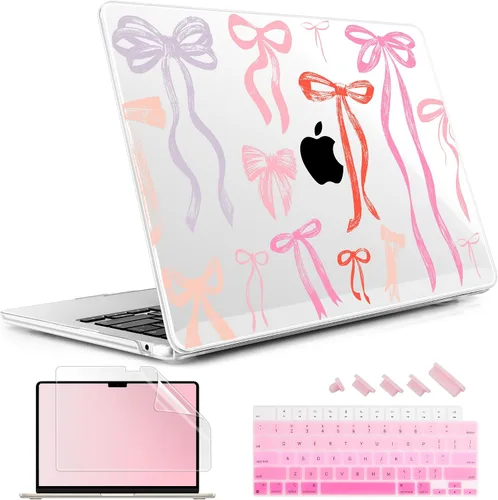 Vista 20 de May Chen Funda rígida de plástico para MacBook Air de 13.6 pulgadas 2026 2025 2024-2022 M5 A3449 M4 A3240 M3 A3113 M2 A2681, carcasa rígida