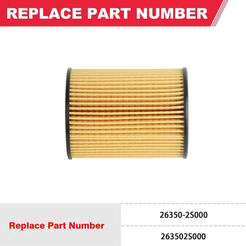 Vista 2 de 26350-2S000 Filtro de aceite Compatible con 2020-2023 Hyundai Tucson Sonata Santa Kia Sorento K5 Motor 2.5L Reemplaza # 263502S000 (2 piezas)