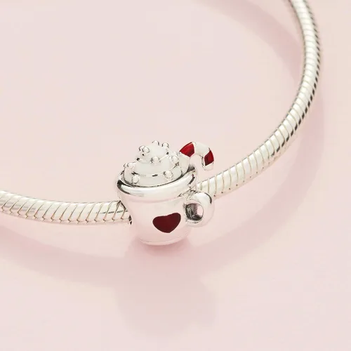 Vista 4 de PANDORA Joyería de plata de ley de cacao cálido Metal Esmalte