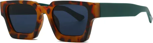 Vista 78 de AIEYEZO Gafas de sol cuadradas para mujeres y hombres, gafas de sol cuadradas con montura gruesa, estilo de diseñador simple