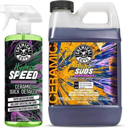 Vista 10 de Chemical Guys HydroSpeed - Detalle rápido de cerámica, seguro para automóviles, camiones, SUV, motocicletas, caravanas y más, 32 onzas líquidas