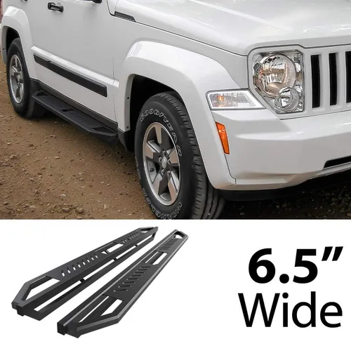 Vista 2 de HD Ridez Armadura de acero inoxidable para Jeep Liberty 2008-2013 (barras laterales de barra nerf)
