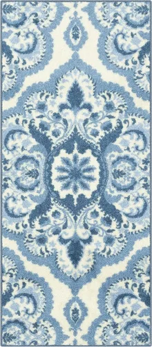 Vista 28 de Maples Rugs Vivian Medallion - Alfombra de área, fabricada en Estados Unidos, lavable, antideslizante, alfombra de interior para cocina, entrada