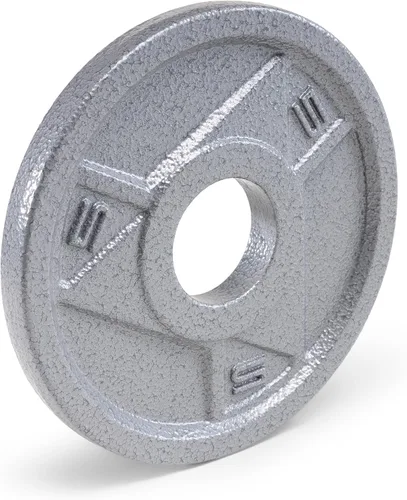 Vista 9 de Marcy Classic 2" Cast Iron Olympic Grip Plates for Strength Training and Weightlifting
