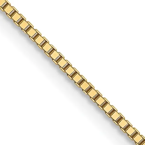 Vista 3 de IceCarats 18K Yellow Gold 0.9mm Box Link Chain Necklace