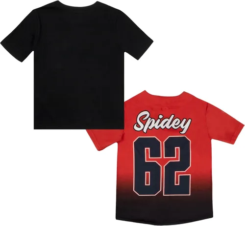 Vista 2 de Marvel Paquete de 2 camisetas de Spider-Man para niños, camiseta de béisbol y camiseta de Spiderman, paquete de 2 unidades para niños