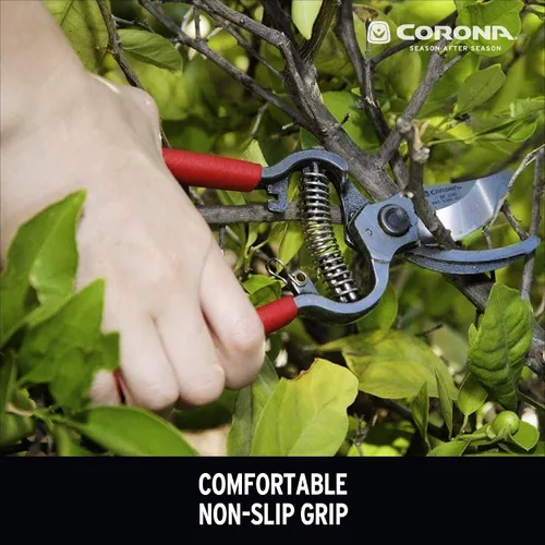 Vista 4 de Corona BP 3180D Podador clásico forjado de bypass con capacidad de corte de 1 pulgada, 1", Rojo & NISAKU NJP650 El original cuchillo japonés