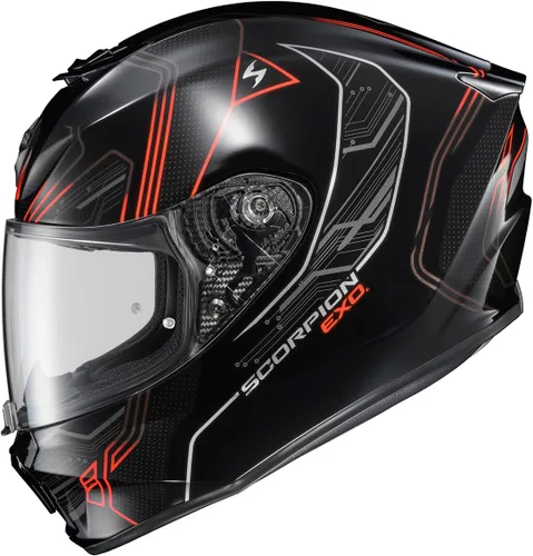 Vista 20 de ScorpionEXO R330 - Casco de motocicleta de cara completa con Pinlock Ready Shield Bluetooth con bolsillos para altavoces DOT ECE aprobado Bendr