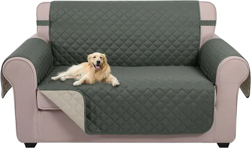 Vista 122 de U-NICE HOME Funda para sillón reclinable, reversible, con correas elásticas, resistente al agua, protege de perros y mascotas, sillón pequeño