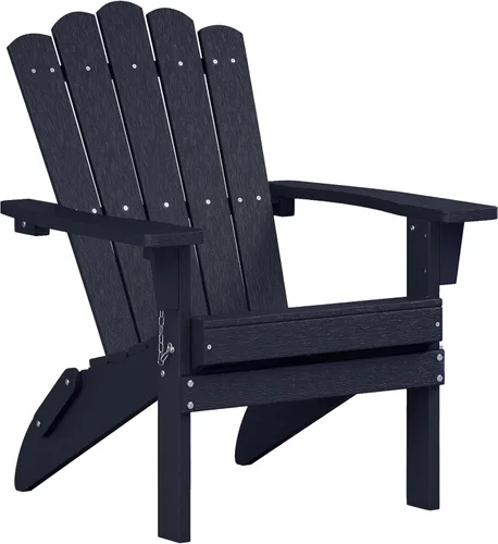 Vista 18 de Silla Adirondack plegable HDPE 1 paquete, marrón Marrón oscuro