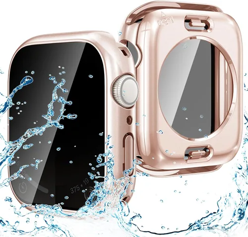 Vista 22 de Goton Funda impermeable con protección de privacidad compatible con Apple Watch, protector de pantalla de 40 mm para Series 6/5/4, SE 3/2/1