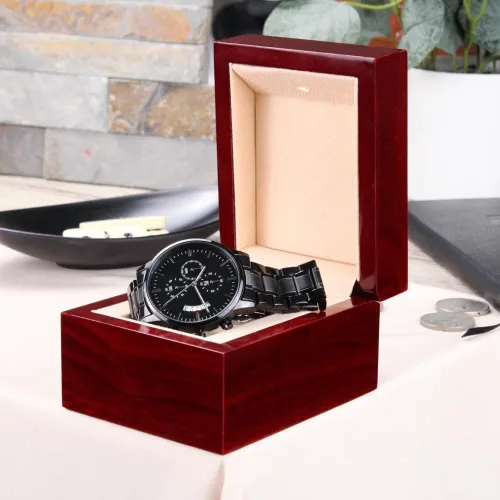 Vista 6 de Regalo To my Brother, reloj para hombres, reloj de madera personalizado para hombre, reloj de madera para él, reloj grabado, regalo personalizado