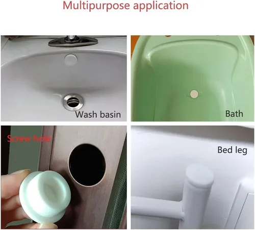 Vista 5 de Paquete de 5 cubiertas de chorro para bañera de hidromasaje de 0.591 in, 3/5 pulgadas, tapones de silicona para tapones de tapón de silicona