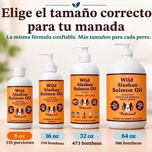 Vista 5 de Natural Dog Company - Aceite de salmón salvaje de Alaska para perros