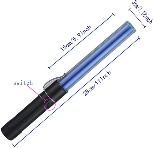Vista 7 de SAMDO Varita magnética Baton Control de tráfico Lámpara de seguridad vial Militar Supervivencia LED Light Stick