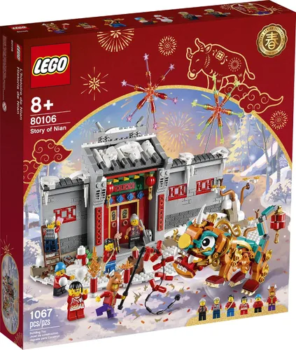 Vista 4 de LEGO Historia de Nian 80106 Kit de Construcción; Juguete Coleccionable, Educativo, Regalo del Año Nuevo Lunar para Niños, Nuevo 2021 (1,067 Piezas)