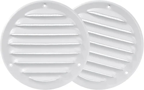 Vista 30 de Cubierta para salida de ventilación – Ventilación redonda de Soffit – Rejilla de ventilación – Cubierta de rejilla – Malla mosquitera integrada