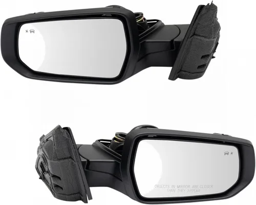 Vista 120 de TRQ Conjunto de 2 piezas de espejo lateral para conductor y pasajero, ajuste eléctrico, sin calefacción, sin memoria, color negro, compatible