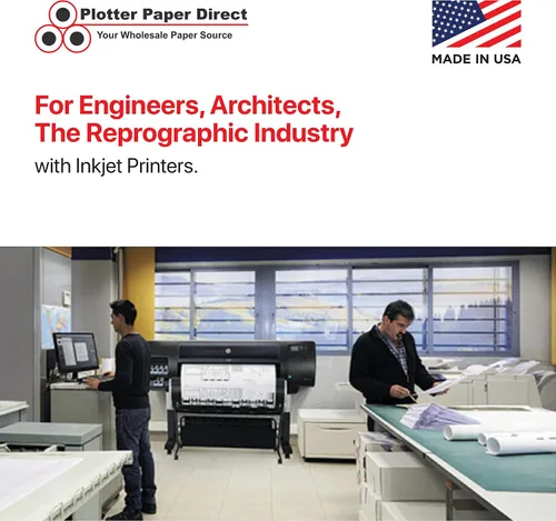 Vista 4 de Plotter Paper Direct (20 libras, sin recubrimiento, 4 rollos, núcleo de 2 pulgadas, 36 pulgadas x 150 pies) para impresión CAD en impresoras