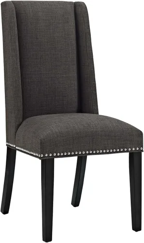 Vista 9 de Modway MO- Baron - Silla tapizada de madera con respaldo alto, diseño moderno, color beige