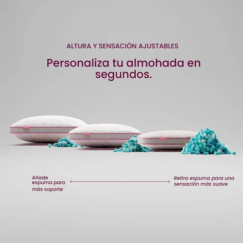 Vista 10 de IWS I WANNA SLEEP Premium SnowTouch® Almohada de tamaño ajustable Queen