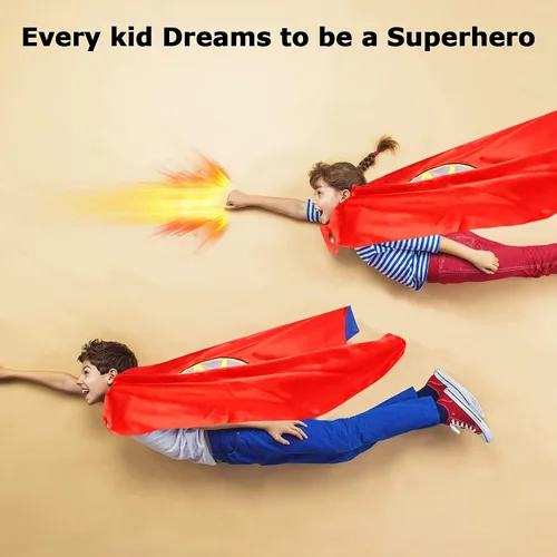 Vista 6 de InPoTo Superhero Capes for Kids,Heroes Capes and Masks Fit for 3-12years old boy and girls Dress Up