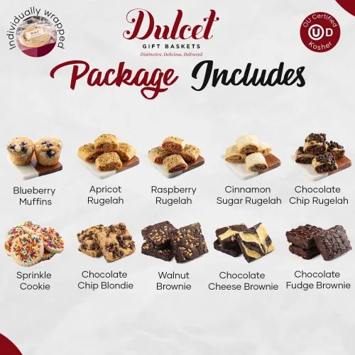Vista 5 de Dulcet Gift Baskets Caja de regalo clásica para el día del padre con galletas recién horneadas y brownie, tarjeta de celebración perfecta