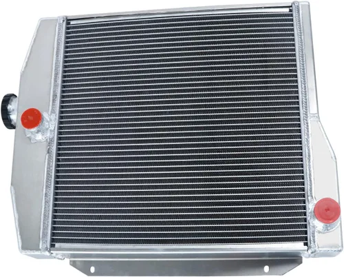 Vista 3 de Radiador de aluminio de 4 filas de repuesto para Jeep CJ3 CJ5 CJ6 DJ5 DJ6 1955 Willys Radiador 1955 1960 1961 1962 1963