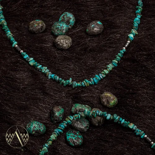 Vista 4 de $200Tag Collar de plata con certificado Navajo Nativo Americano Turquesa Natural 16072 Hecho por Loma Siiva, Metal Piedra, turquesa estabilizada