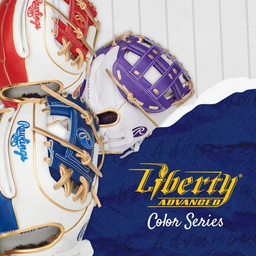 Vista 6 de Rawlings Guantes de sóftbol Liberty Advanced Color Series Fastpitch Tamaños 11.75 a 13 pulgadas Múltiples estilos