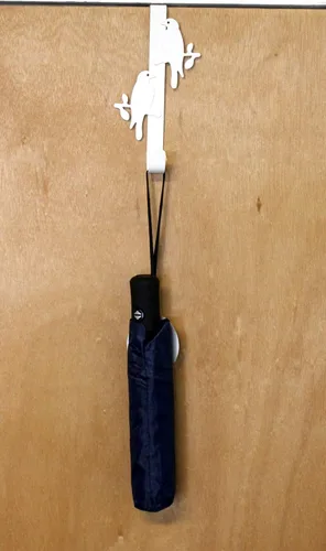 Vista 7 de Gancho organizador multiusos para colgar sobre la puerta, para toallas, abrigos, albornoces y trajes de baño para baño, cocina, dormitorio, hierro