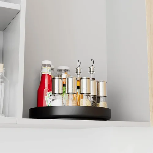 Vista 5 de Organizador Giratorio Ovicar Lazy Susan - Estante Giratorio de Especias de Metal de 11 Pulgadas Lazy Susan para Gabinete Despensa Cocina Encimera