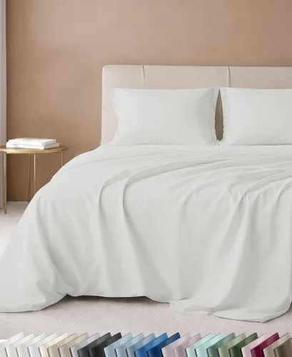 Vista 37 de California Design Den Juego de sábanas tamaño King, 100% algodón, sábanas lujosas de 600 hilos con bolsillo profundo, ropa de cama duradera con 16