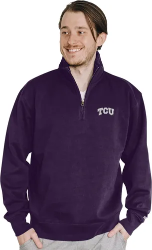 Vista 147 de Blue 84 Sudadera con cremallera de un cuarto para hombre de la NCAA