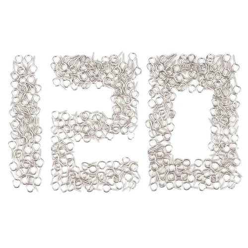 Vista 14 de Aovchei - 150 tornillos de ojo de acero inoxidable 304 de 0.59 pulgadas, ganchos de tornillo Rust-Resistant Self Tapping Eyelet Bolts for Wood