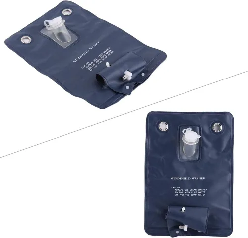 Vista 8 de Aramox Bomba de lavado de parabrisas, kit universal de bolsa de bomba de limpiaparabrisas de 12 V con interruptor de botón de chorro para autos