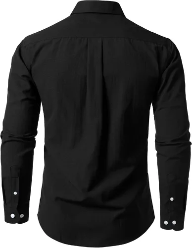 Vista 3 de LucMatton Camisa Oxford ligera de manga larga para hombre
