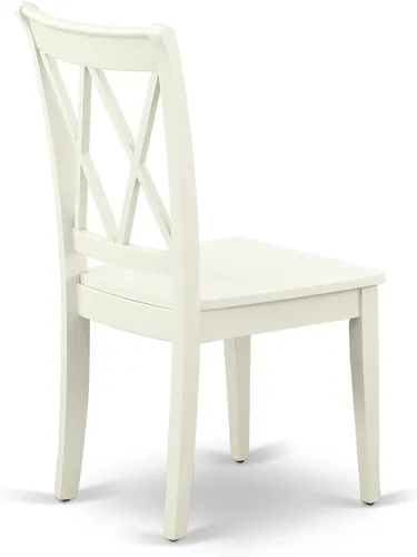 Vista 8 de East West Furniture ANCL3-LWH-W - Juego de mesa de cocina de 3 piezas para espacios pequeños contiene una mesa de comedor redonda con pedestal y 2