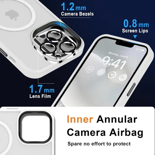 Vista 704 de MOCCA - Funda magnética resistente para iPhone XR de 6.1 pulgadas, compatible con MagSafe, funda con protección contra caídas de grado militar